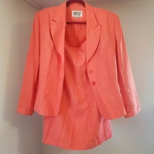 Morgan Miller Two Piece Skirt Suit Orange
